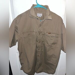 Carhartt Men's Brown Casual Button Down Shirt